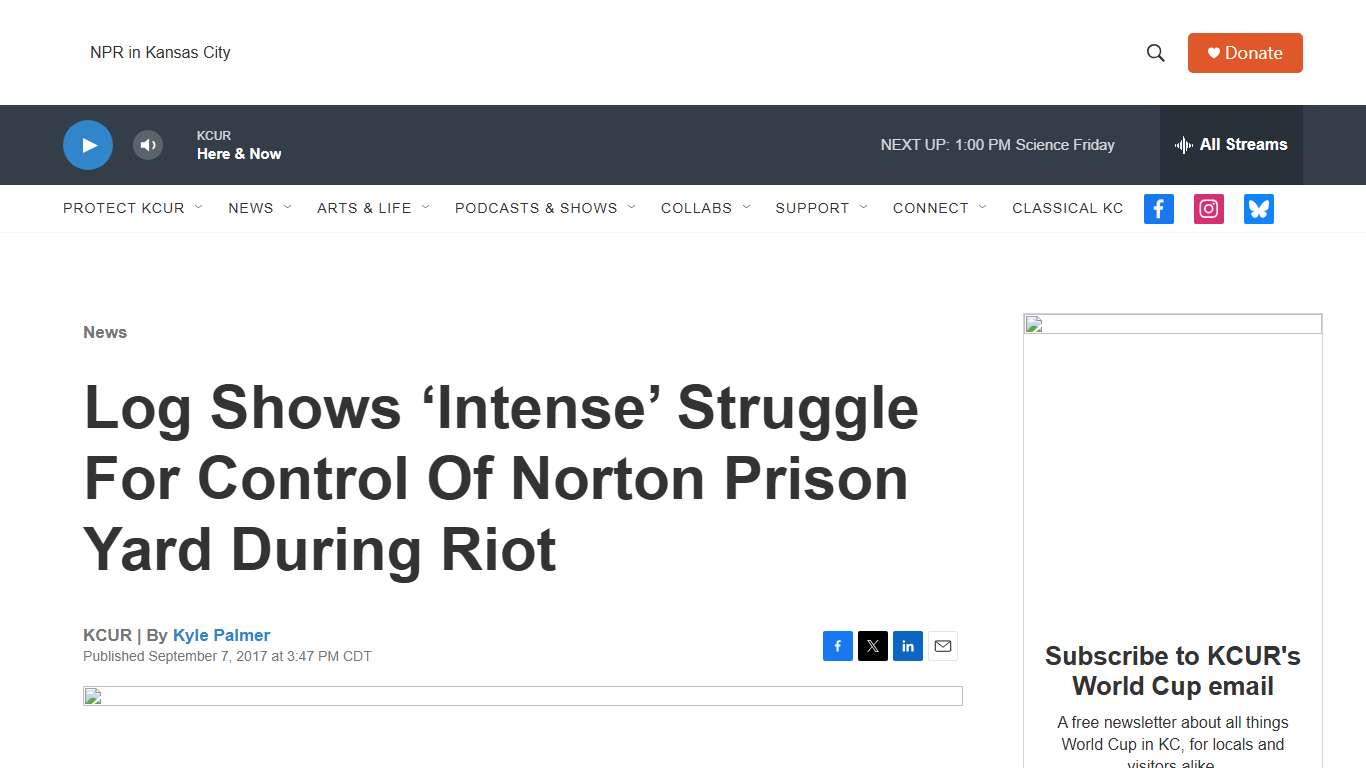 Log Shows ‘Intense’ Struggle For Control Of Norton Prison Yard During Riot KCUR - Kansas City news and NPR